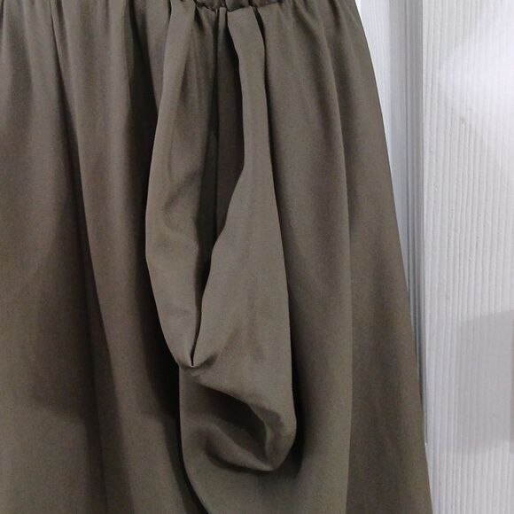 BCBGeneration olive green v neck pocket mini dress Sz S EUC - Picture 4 of 8